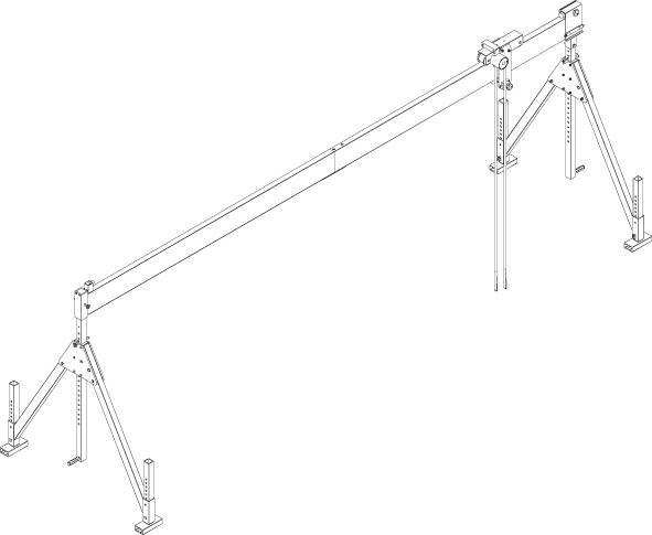 Aluportalkran stationär H1730-2980 mm 1500 kg TL 6000 mm Alu-Einzel-Träger Produktbild img6 L