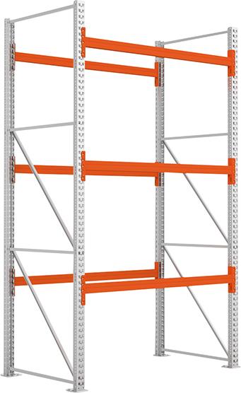 Palettenregal MULTIPAL B1825xT1100xH3300 mm Grundfeld 8 Plätze Fachlast 2250 kg Produktbild img2 L