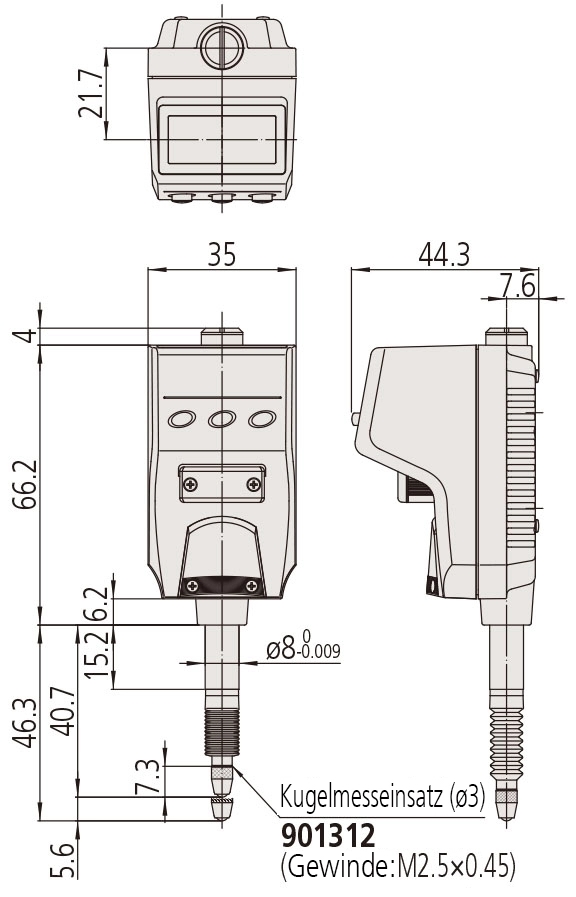 Digital Messuhr ID-B, IP66 5mm, 0,001mm, Nr. 543-585 Produktbild img5 L