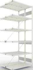 Steckregal META CLIP, Fachlast 100 kg, doppelseitig, RAL 7035 lichtgrau Produktbild img4 L