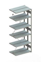 Steckregal META CLIP, Fachlast 150 kg, doppelseitig, verzinkt Produktbild img2 L