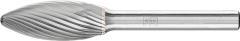 Hartmetallfrässtift (Rotorfräser) DIN 8033 – Schaft-Ø 6 mm, Flammenform B, Zahnung 3 Produktbild img2 L