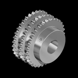 Triplex-Kettenrad mit Einzelnabe und Vorbohrung, europäische Normen (EN) Produktbild