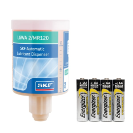 Refill cartridge grease filled, with battery for Electro-mechanical single point lubricant dispenser Produktbild