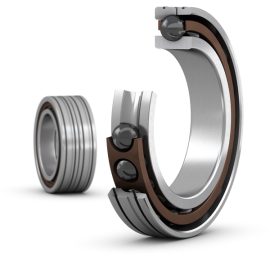 Hybrid super-precision angular contact ball bearing, universally matchable Produktbild