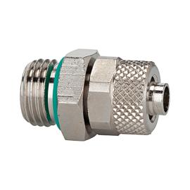 Gerade Einschraubverschraubung, FKM O-Ring, G1/8 a., Schlauch 6/4 Produktbild