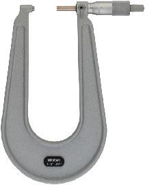 Bügelmessschraube mit tiefem Bügel 1-2", flache(r) Spindel/Amboss, 6" Bügel Produktbild