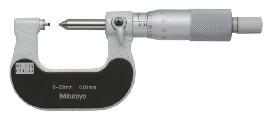 Bügelmessschraube für Gewindemessung 0-25 mm, 1-1,75 mm/24-14TPI Produktbild