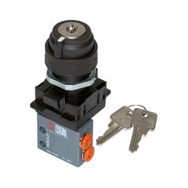 3/2-Miniventil, manuell, Zugschalter, NC, bistabil, 4 mm seitl. Produktbild