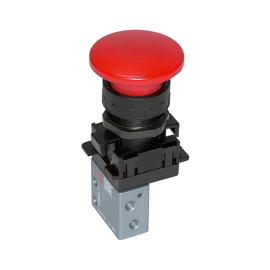 3/2-Miniventil, manuell, Pilztaster, NC, monostabil, 4 mm seitl. Produktbild