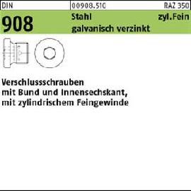 DIN 908 Stahl M 12 x 1 galv. verzinkt gal Zn VE=S Produktbild