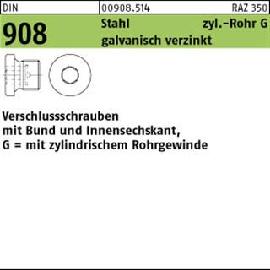 DIN 908 Stahl G 1/2 A galv. verzinkt gal Zn VE=S Produktbild