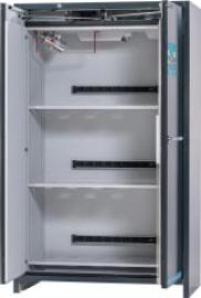 Sicherheitsschrank ION-ULTRA-90 RAL 7016 3x Steckdosenleiste 1x Bodenauffangwanne Produktbild