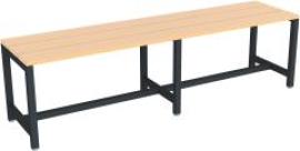 Umkleidesitzbank Buche einseitig RAL 7016 B1500xT370xH420mm Produktbild