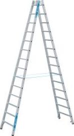 Stehleiter Coni B 2x14 Sprossen Leiterlänge 4,02 m Arbeitshöhe 5,10 m ZARGES Produktbild