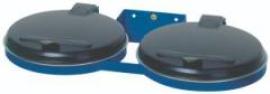 Abfallsammler doppelt blau Wandbef. KS-Deckel VAR Produktbild