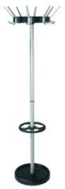 Garderobenständer H1800 mm Alusilber/schw Produktbild