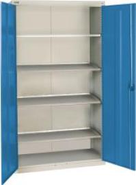 Werkzeugschrank B1000xT500xH1800 mm RAL 7035/5012 4 Wannenböden stumpf Produktbild