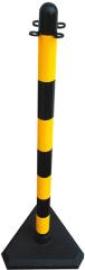 Kettenständer Kunststoff H950xD40 mm gelb/schwarz 4 Kettenaufnahmen Produktbild
