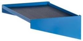 Ablage zu NC-Wagen mit PVC-Rillenmatte 36x27 E RAL 5012 Produktbild