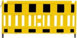 Schrankenzaun Euro 1 B2000 mm, nach ZTV-SA gelb/schwarz ohne Lampenadapter Produktbild