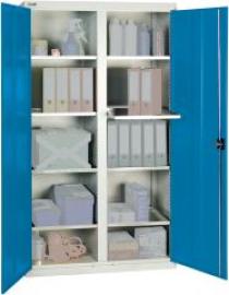 Werkzeugschrank B1000xT500xH1800 mm RAL 7035/5012 8 Wannenböden stumpf Produktbild