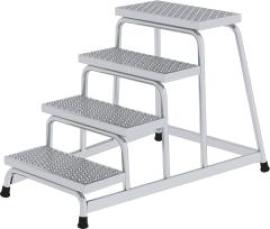 Alu-Arbeitspodest 4 Stufen R13 starr Podesthöhe 0,80 m Arbeitshöhe bis 2,80 m Produktbild