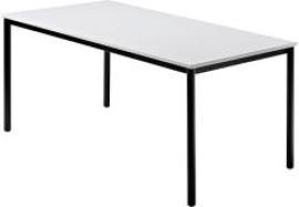 Besprechungstisch 160x80 lichtgrau/schwarz Produktbild