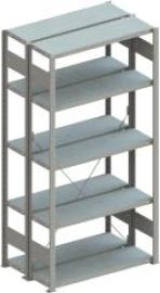 Steckregal META CLIP, doppelseitig, Fachlast 100 kg, verzinkt Produktbild