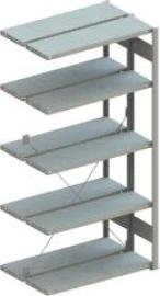 Doppel-Steckregal CLIP B1000xT2x500xH2000 mm Anbaufeld 2x5 Böden vzk Fachlast 100kg META Produktbild