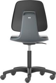 Bimos Arbeitsstuhl Labsit 2, K-Leder anthr. Sitzhöhe 450-650 mm mit Rollen Produktbild