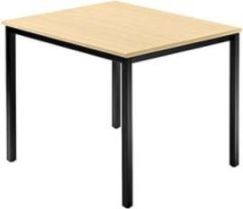 Besprechungstisch 80x 80 Ahorn/schwarz Produktbild