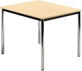 Bespr.-tisch 80 x 80 Ahorn/Chrom Produktbild
