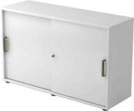 Schiebetürenschrank 120x40x74,8cm Weiß Produktbild