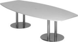 Konferenztisch 280x130/85Grau/Chrom Produktbild