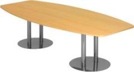 Konferenztisch 280x130/85Buche/Chrom Produktbild