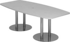 Konferenztisch 220x103/83Grau/Chrom Produktbild