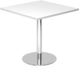 Besuchertisch Weiß/Chrom 800x800 mm Produktbild
