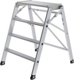 Alu-Arbeitspodest 4 Stufen klappbar Podesthöhe 0,96 m Arbeitshöhe bis 3,00 m Produktbild