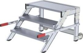 Alu-Arbeitspodest fahrbar3 Alu-Stufen B 800 mm Podesthöhe 0,59 m Arbeitshöhe bis 2,60 m Produktbild