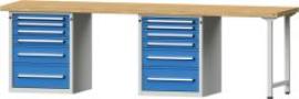 Anke Kombi-Werkbank B2800xT700xH850mm RAL7035/5012 BMP: 50 mm 12 Schubladen Produktbild