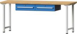 Anke Arbeitstisch B2000xT700xH840mm RAL7035/5012 BMP: 40 mm 2 Schubladen Produktbild