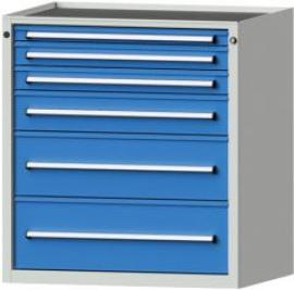 Anke Schubladenschrank B910xT700xH980mm RAL 7035/5012 6 Schubladen Produktbild