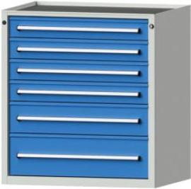 Anke Schubladenschrank B910xT700xH980mm RAL 7035/5012 6 Schubladen Produktbild