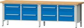 Anke Kastenwerkbank B2800xT700xH850mm RAL7035/5012 BMP: 50 mm 8 Schubladen Produktbild