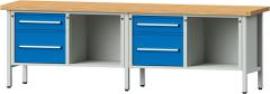 Anke Kastenwerkbank B2800xT700xH900mm RAL7035/5012 BMP: 50 mm 4 Schubladen Produktbild