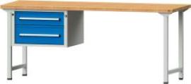 Anke Kombi-Werkbank B2000xT700xH840mm RAL7035/5012 BMP: 40 mm 2 Schubladen Produktbild