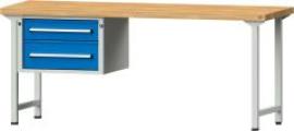 Anke Kombi-Werkbank B2000xT700xH850mm RAL7035/5012 BMP: 50 mm 2 Schubladen Produktbild
