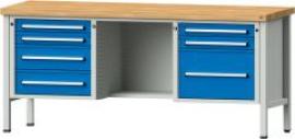 Anke Kastenwerkbank B2000xT700xH900mm RAL7035/5012 BMP: 50 mm 7 Schubladen Produktbild