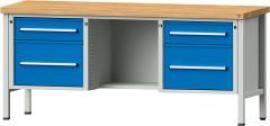 Anke Kastenwerkbank B2000xT700xH890mm RAL7035/5012 BMP: 40 mm 4 Schubladen Produktbild